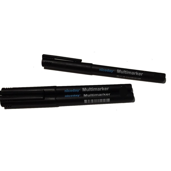 3 olika multimarker pennor svart permanent