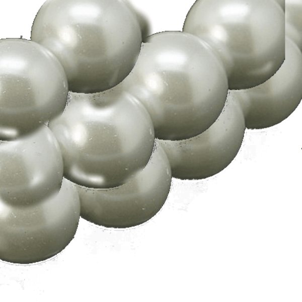115 vita pärlor 6 mm glas