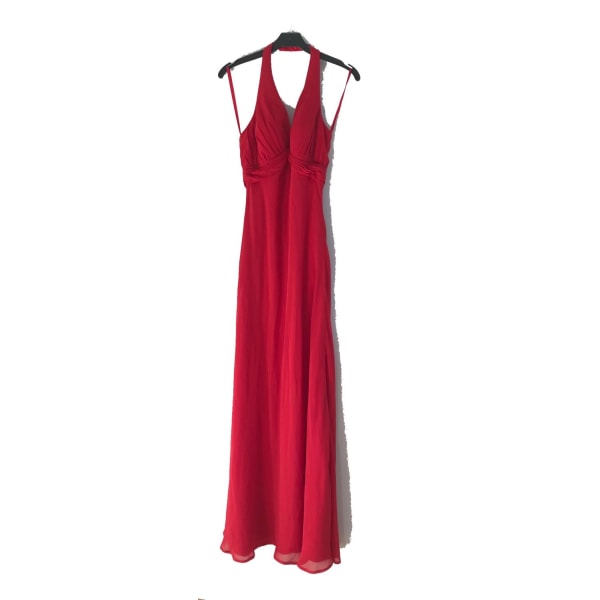 storlek XS aftonklänning lång festklänning röd
