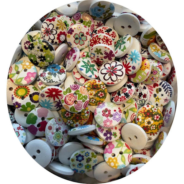 85 fina knappar mix blandat syhobby