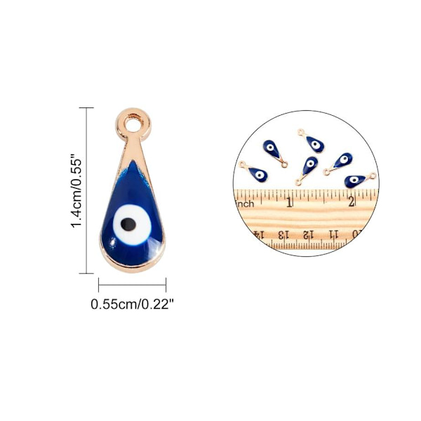 25 pärlor evil eye droppe emaljerade