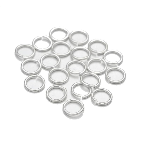 10 mm ringöglor öppenbara silverpl 150 styck
