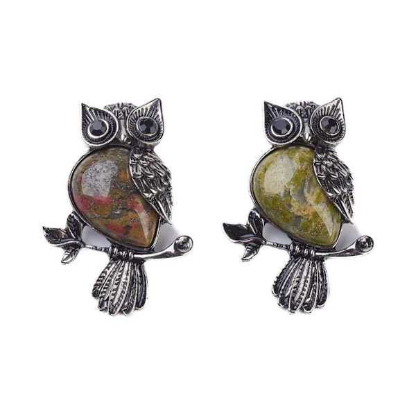 1 styck hänge uggla i transparent opal