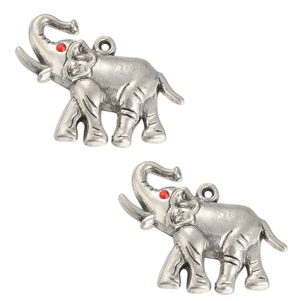 8 söta alloy berlocker elefanter