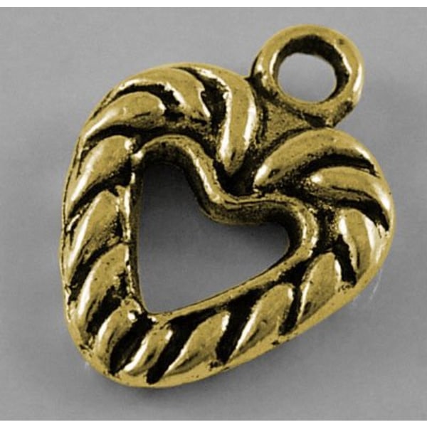 antik guld pärlor hjärtan 40 st