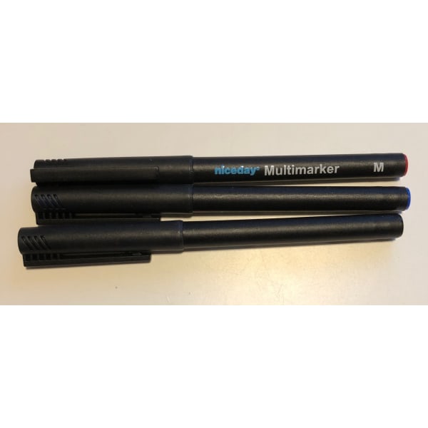 3 Permanent marker pennor olika färger