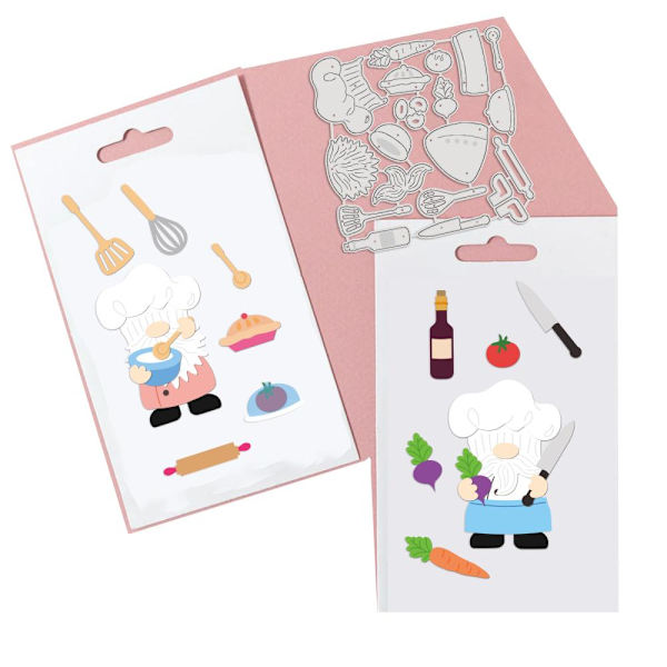 1 set dies gnome bakar scrapbooking