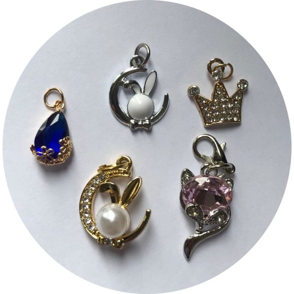 söta strass bling berlocker