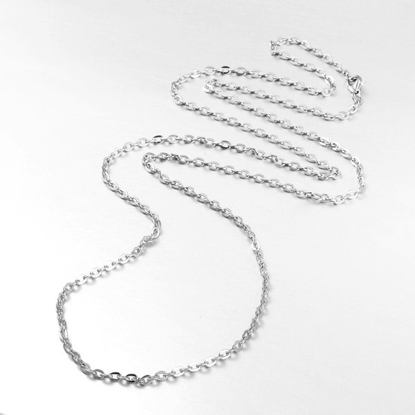 1 st lång bekväm halsband i stål 76 cm