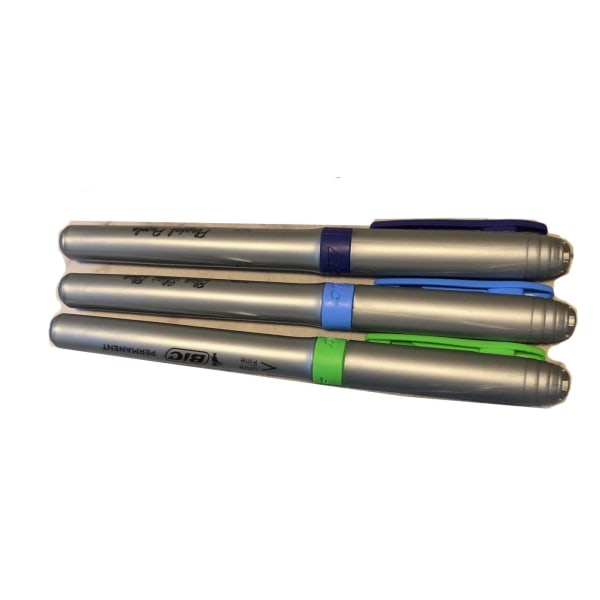 3 olika multimarker pennor BIC ultra fine