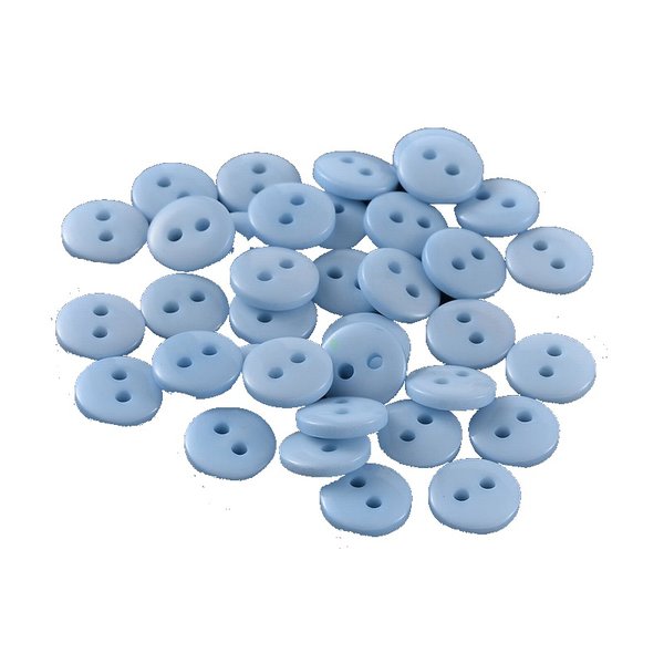 ljusblåa söta knappar 11 mm akryl 90 st