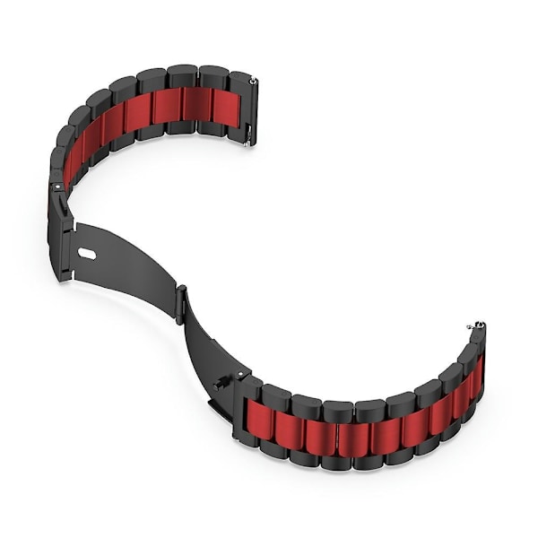 Rustfrit stålrem til Huawei Watch GT 3/ Watch GT 2 42mm Black Red