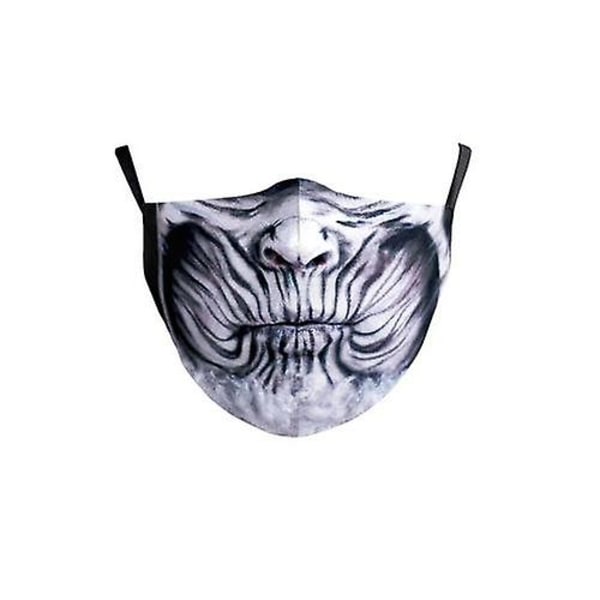 Genanvendelig Unisex Sjov Vaskbar Ansigtsmaske Halv Ansigt Mund Mærke HipHop Tegneserie Jul 5pcs Random color