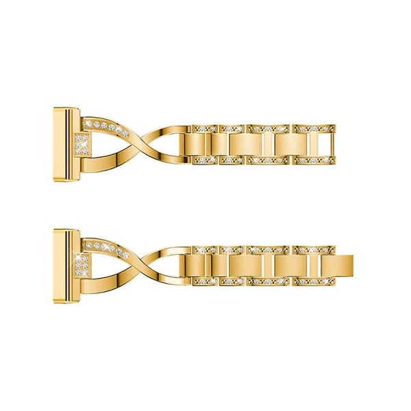 For Fitbit Versa 3 / Sense Universal Diamond Metal Watch Band Gold