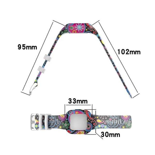 For Garmin Vivofit Jr3 Silicone Printing Watch Band Footprint