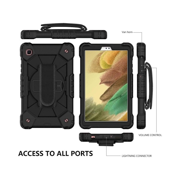 Samsung Galaxy Tab A7 Lite T220/t225 Ställ Svart Tablet Fodral