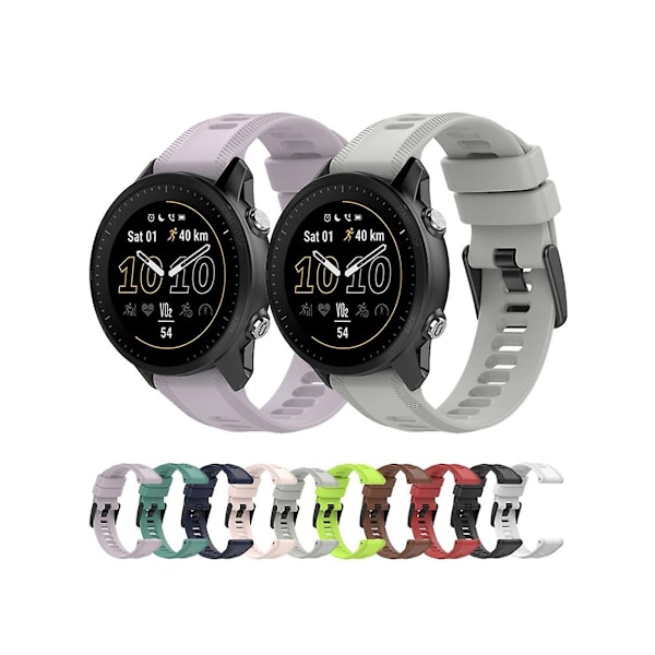 Rem til Garmin Fenix 6 Sapphire Gps 22Mm Ensfarvet Silikone Urrem Lime Farve
