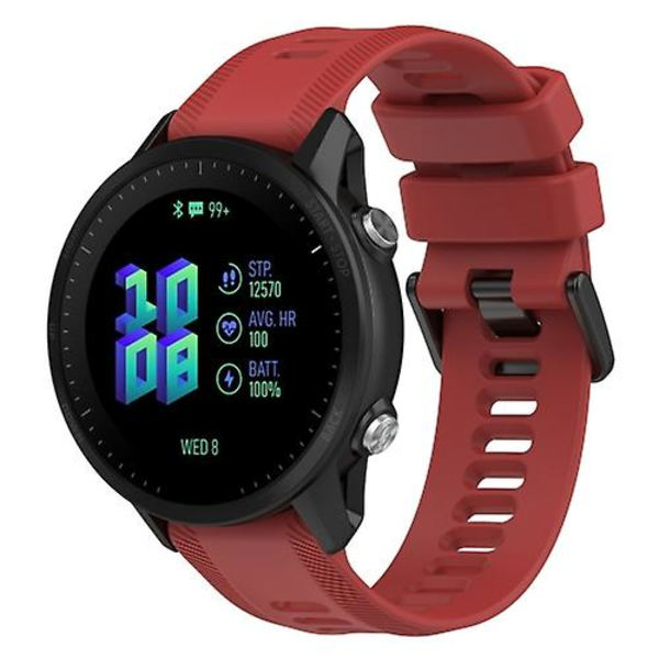 Til Garmin Forerunner 955 22mm Silikone Twill urbånd Red