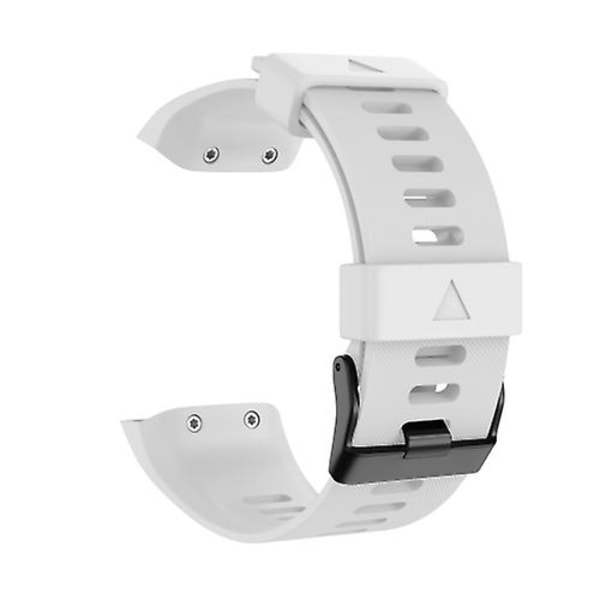 Til Garmin Forerunner 35 Black Buckle Silicone Watch Band White