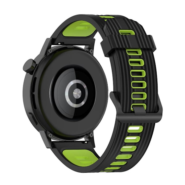 Silikoneurrem til Huawei Watch GT 3 42mm 2 Black Lime Green