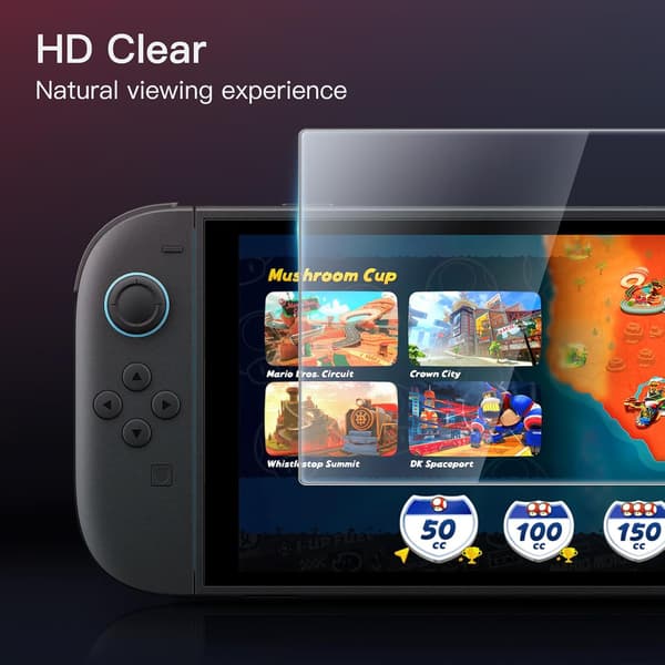 Härdat glas skyddsfilm för Nintendo Switch 2