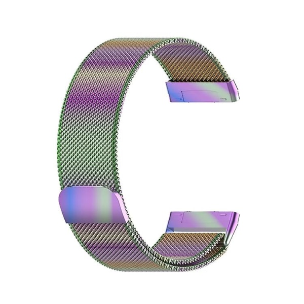 Til Fitbit Versa 4 Milanese Magnetic Metal Weave urrem Colorful