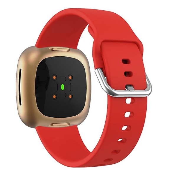 Til Fitbit Versa 3 silikone urrem Red