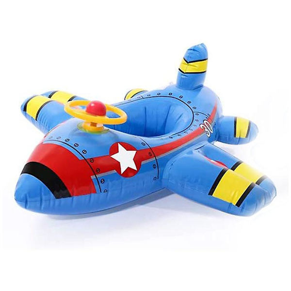 Baby oppustelige svømmeringe, flyvemaskine yacht småbørn svømning flydende sædebåd poolring til babybørn