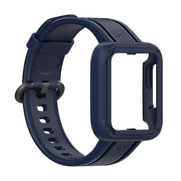 For Xiaomi Redmi Watch/redmi Watch 2/mi Watch Lite/mi Watch Lite 2 Smart Watch Strap Soft Silicone Wrist With Watch Case 1 Navy Blue