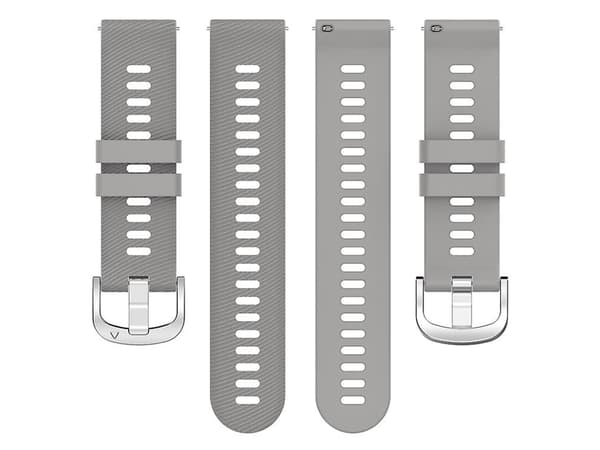 Rem for Garmin Forerunner255 22Mm Krysstekstur Silikonklokke Rem Lys Grå