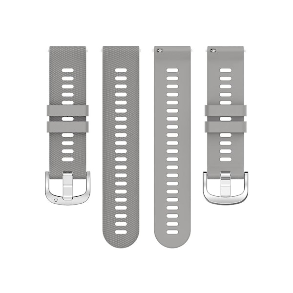 Rem til Garmin Forerunner255 22Mm Cross Texture Silikone Urrem Lys Grå