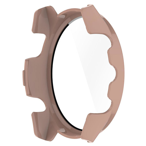 Huamade For Garmin Forerunner 265 Smart Watch Pc case med skärmskydd i härdat glas Pink