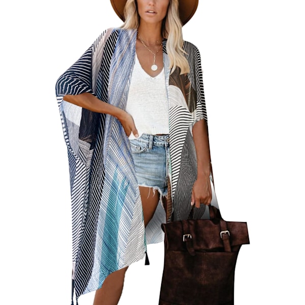 Kimono-badedragt til kvinder til stranden med boheme-stil