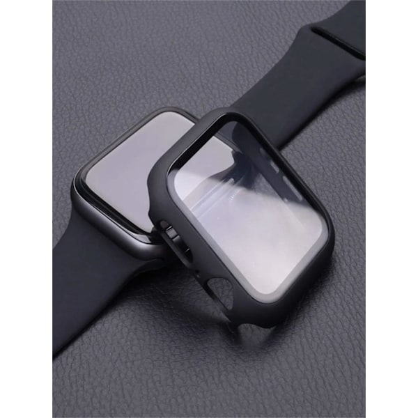 Case+ Rem för Apple Watch Band 44mm 40mm 38mm 42mm Silikonarmband med PC-skärmskyddsöverdrag iWatch 3 4 5 6 SE