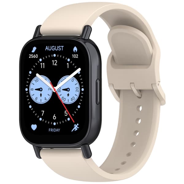 Stropp for Redmi Watch 5 Lite, ensfarget silikonstropp (Beige)