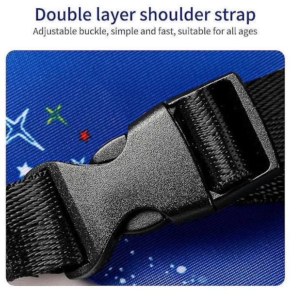 Barnens torra/våta fack dragsnöre väska simning ryggsäck för simmare Navy Blue