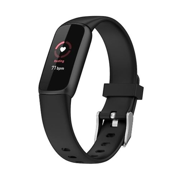 Til Fitbit Luxe silikone urrem Black