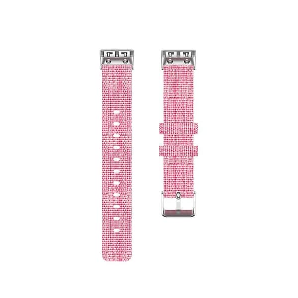 For Garmin Forerunner 35 / 30 Universal Nylon Canvas Watch Band Pink