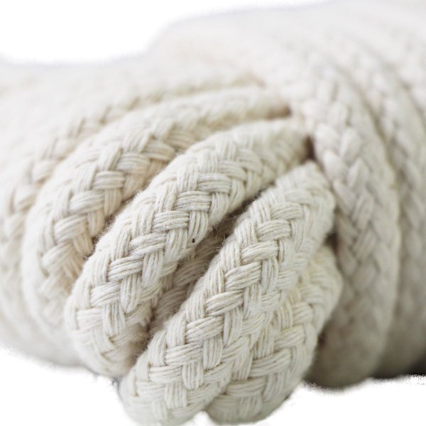 Bomullsflätad rep - 10mm Off-White rep för olika användningsområden