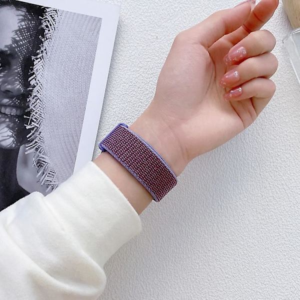 För Fitbit Versa 3 Nylon Rubber Spänne Watch Band Cream