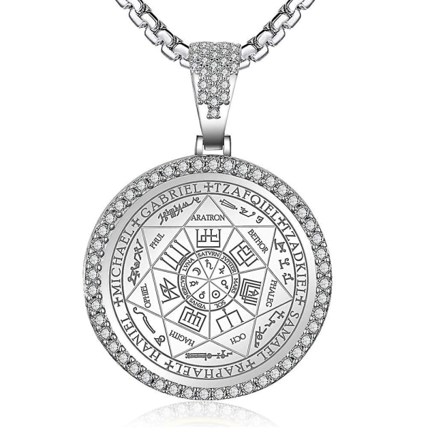 Enkeliriipus 7 Enkeliriipus Salomon Riipus Sinetti Nelikulmainen Miesten Enkeli Sigil Kaulakoru Miesten Sev
