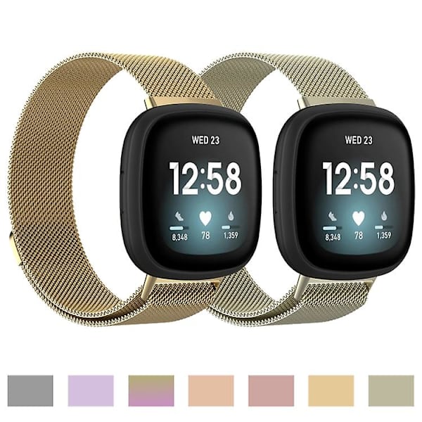 Fitbit Versa 3 Milanese watch Black