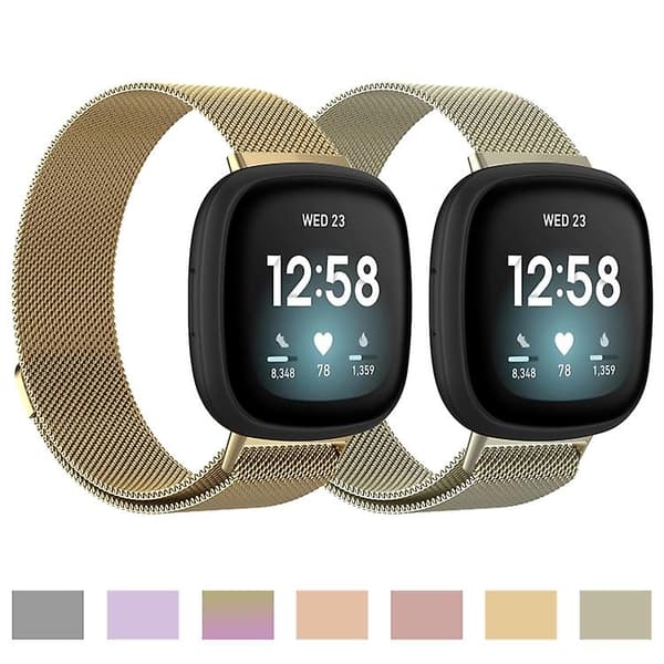 For Fitbit Versa 3 Milanese Watch Band Rose Pink