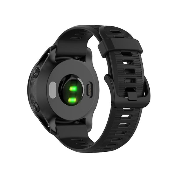 Til Garmin Forerunner945 / Fenix5 Plus / Approach S60 Monokrom silikone urrem Black