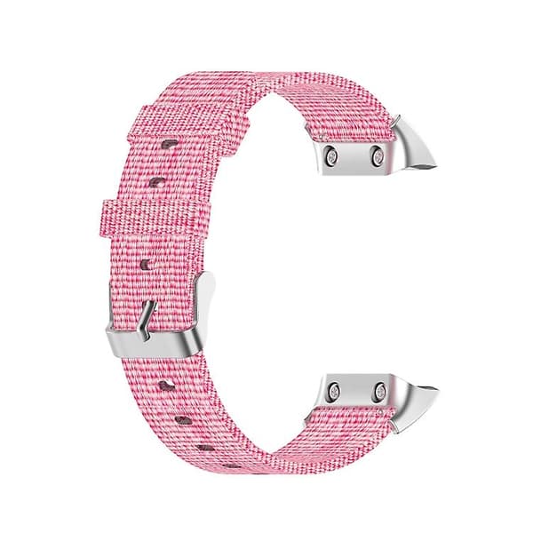 For Garmin Forerunner 35 / 30 Universal Nylon Canvas Watch Band Pink