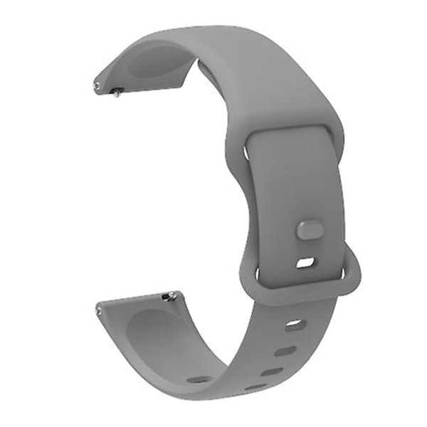 22 mm for Garmin Venu / Samsung Galaxy Watch Active 2 Universal indre ryggspenne Perforering av silikonklokkebånd Grey