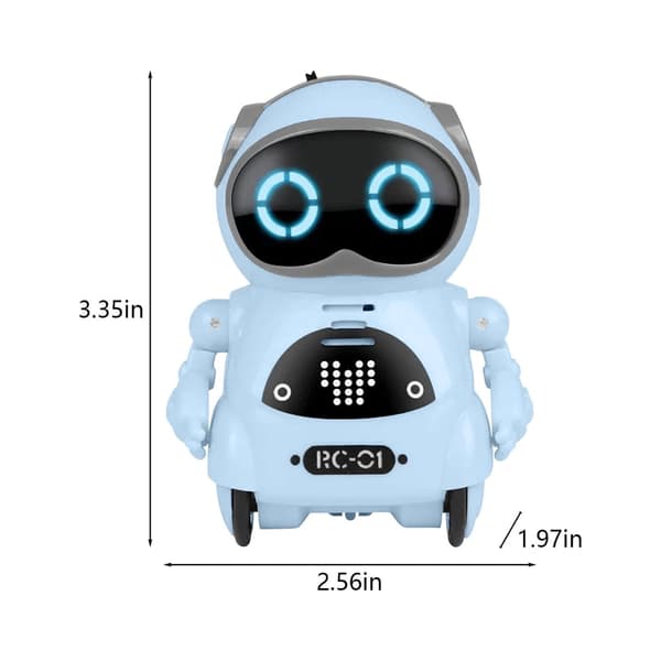 Fickrobot RC Robot Talking Interactive Dialogue Voice Recognitions Record Singing Dancing Blue