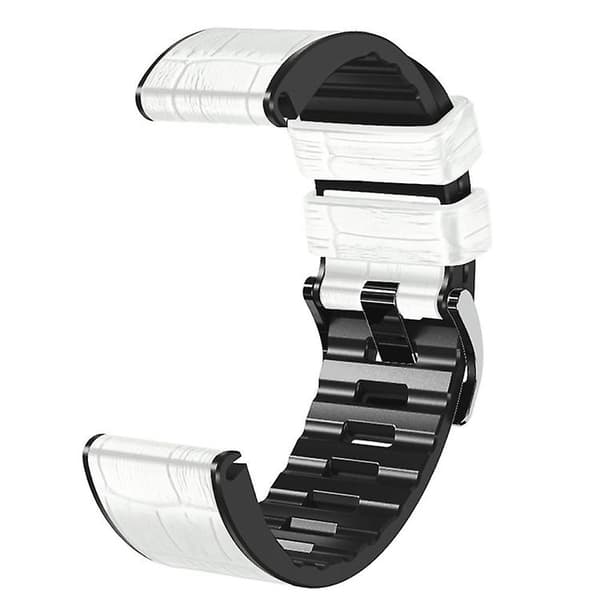 Garmin Fenix ​​7/6/5 Crocodile Texture watch White
