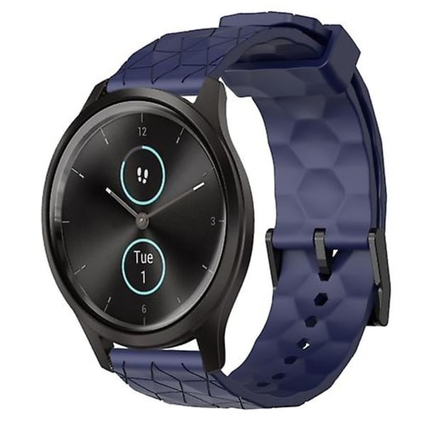 Garminmove Style 20 mm jalkapallokuvioidulle yksiväriselle watch Navy Blue