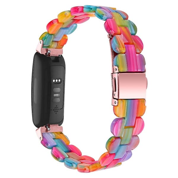 Til Fitbit Inspire 2 / Inspire Oval Resin Watch Band Rainbow